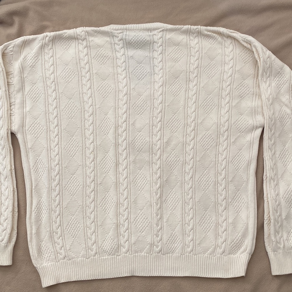 Spectacular JACK NICKLAUS V-Neck UNISEX Ivory Sweater ⛳️ - Picture 2 of 8